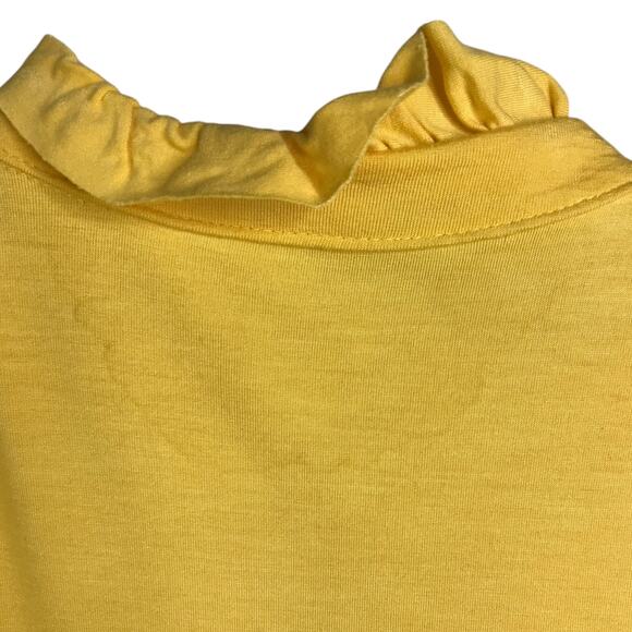 Arden B. Blouse Womens S Yellow Cut Out Ruffles Y2K Boho Festival 3/4 Sleeve - Picture 7 of 8